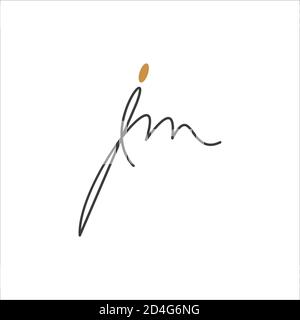 Initial letter jm logo or mj logo vector design template Stock Vector