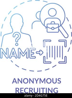 Anonymous recruiting concept icon Stock Vector