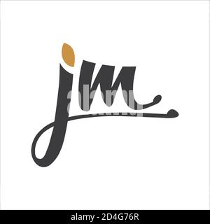 Initial letter jm logo or mj logo vector design template Stock Vector
