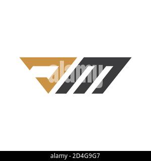 Initial letter jm logo or mj logo vector design template Stock Vector