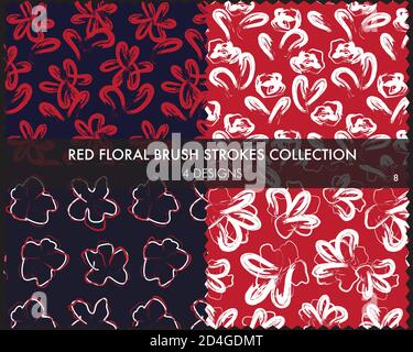 Floral brush strokes seamless pattern background for fashion prints ...