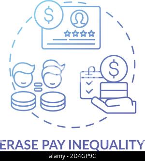 Erase pay inequality concept icon Stock Vector