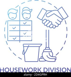 Housework division concept icon Stock Vector