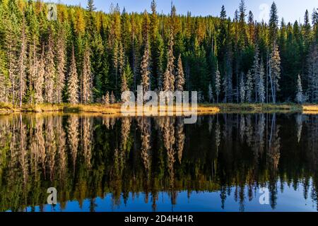 Huff Lake In Pend Oreille County, Washington State Stock Photo