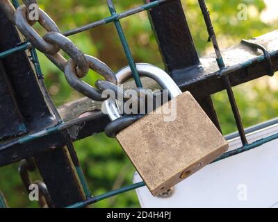 Padlock and chain Stock Photo