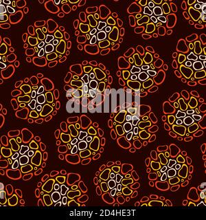 Abstract organic seamless pattern with spots, smooth rounded jumble shapes. Vector color background. Stock Vector
