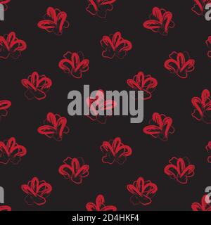 Floral brush strokes seamless pattern background for fashion prints, graphics, backgrounds Stock Vector
