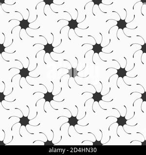 Abstract organic shapes seamless pattern. Decorative spotty background. Vector monochrome background. Stock Vector