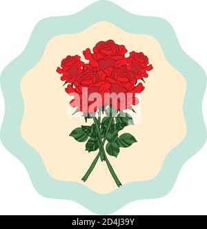 Bouquet of roses Stock Vector