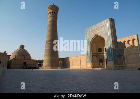 Po-i-Kalan  Complex in Bukhara, Uzbekistan Stock Photo