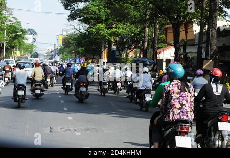 Vietnam: Tons of CO2-emmissions every day are polluting the air in Ho Chi Ming City Stock Photo
