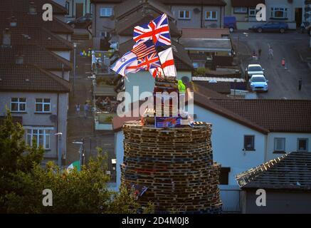 National bonfire in the Bogside Derry, Londonderry, Northern Ireland. ©George Sweeney / Alamy Stock Photo Stock Photo
