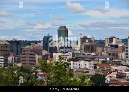 Harare, Zimbabwe. 22nd December 2018. Harare city centre panoramic daytime view. Credit: Vuk Valcic/Alamy Stock Photo