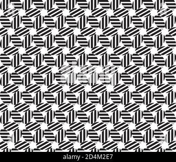 Seamless pattern with black lines(ellipse) Stock Vector