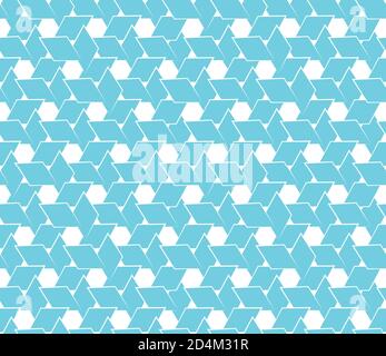 Seamless pattern with blue rhombuses Stock Vector