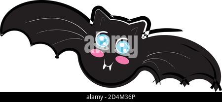 Cartoon of a bat kawaii Stock Vector
