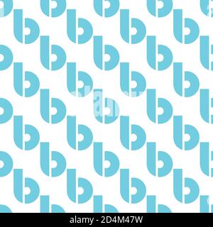 Seamless pattern with blue letter b Stock Vector