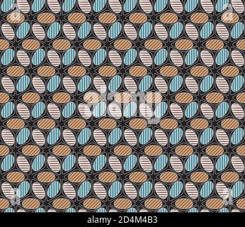Seamless pattern with colored segments(cube) Stock Vector