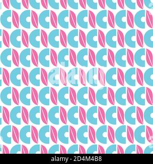 Seamless texture with colored letter a and leaf Stock Vector