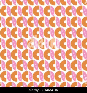 Seamless pattern with colored letter a and leaf Stock Vector