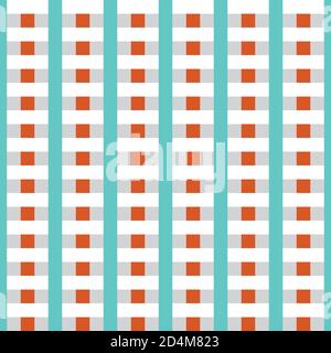 Pattern with interlacing green and red bands Stock Vector