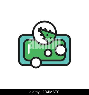 Aloe soap color line icon. Outline pictogram for web page, mobile app, promo Stock Vector
