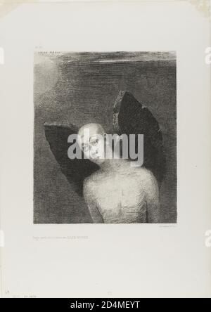 Lithograph in black on ivory China paper collÃ©; laid down on white wove paper Stock Photo