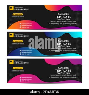 Abstract Web banner design background or header Templates Stock Vector