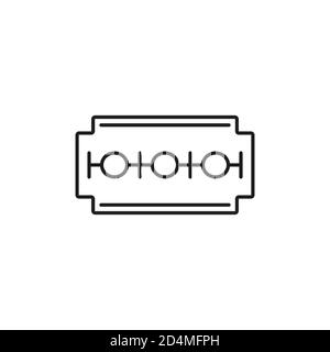 razor blade icon element of barbershop icon for mobile concept and web apps. Thin line razor blade icon can be used for web and mobile. Premium icon Stock Vector