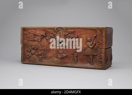 19th Century Art -  Decorated Wooden Box ;  Date:  1884; Paul Gauguin; French; 1848 - 1903 Stock Photo