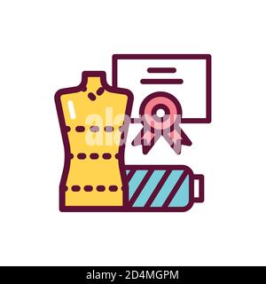 Fashion courses color line icon. Vector illustration Stock Vector