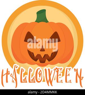 Isolated pumpkin halloween holiday october icon- Vector Stock Vector