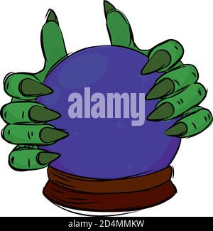 Isolated crystal ball decorative halloween october icon- Vector Stock Vector