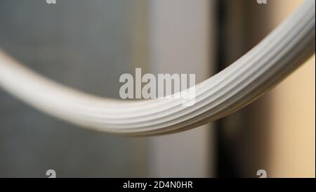 Close up the washing machine water hose Stock Photo
