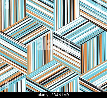 Seamless texture with colored segments(cube) Stock Vector