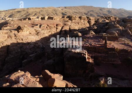 Petra, Jordan. 13th Dec, 2012. Mountain view known as The High Place of Sacrifice in Petra, Jordan.Petra is also known as Jordan's Rose-Red City. Credit: John Wreford/SOPA Images/ZUMA Wire/Alamy Live News Stock Photo