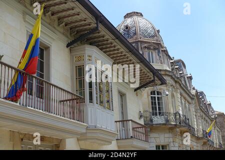 Colombia Bogota - Historic town colonial architecture Stock Photo