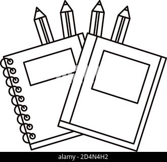 Vector Illustration Sketch Pad with Pencils Stock Vector - Illustration of  paper, sheet: 71230351