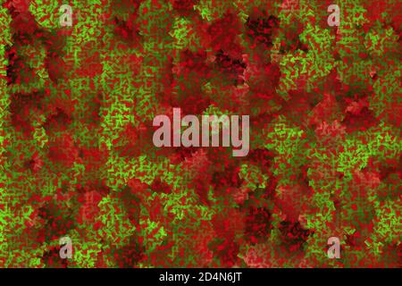 Seamless abstract pattern in green and red. Stock Photo