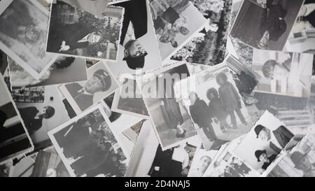 The vintage black and white family images Stock Photo