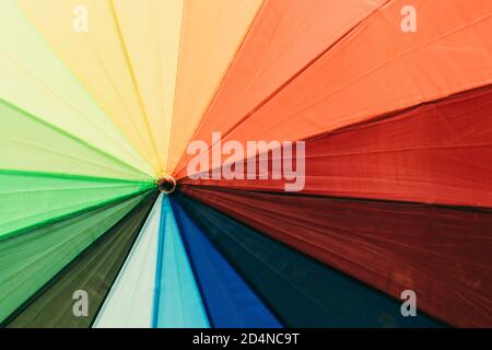colorful umbrella background closeup Stock Photo