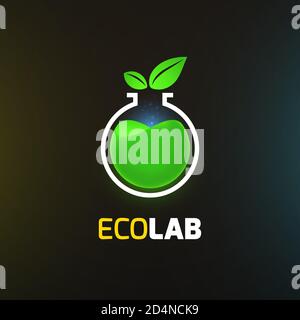 Eco lab logo template Stock Vector
