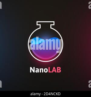 Nano lab logo template Stock Vector