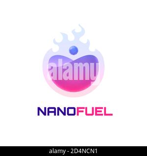Nano fuel logo template Stock Vector