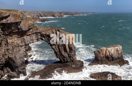 Green Bridge of Wales Stock Photo