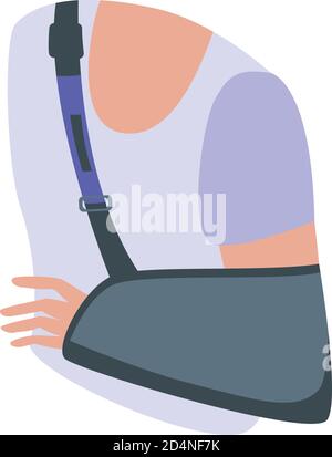 Broken arm icon, isometric style Stock Vector