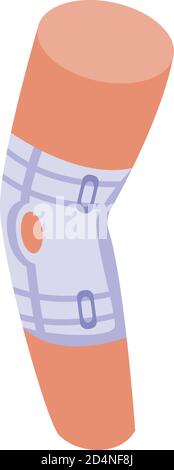 Knee bandage icon, isometric style Stock Vector