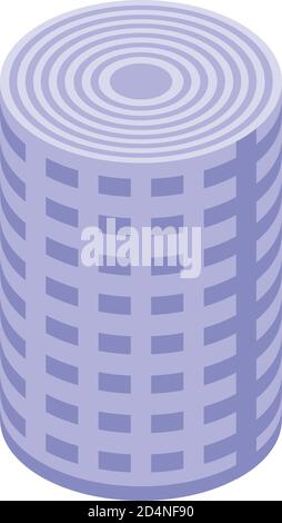 Bandage roll icon, isometric style Stock Vector