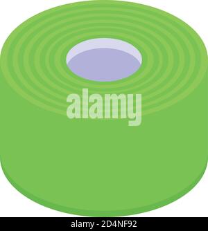 Rolled bandage icon, isometric style Stock Vector