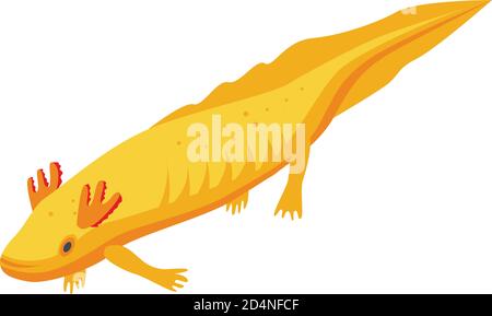 Axolotl pet icon, isometric style Stock Vector